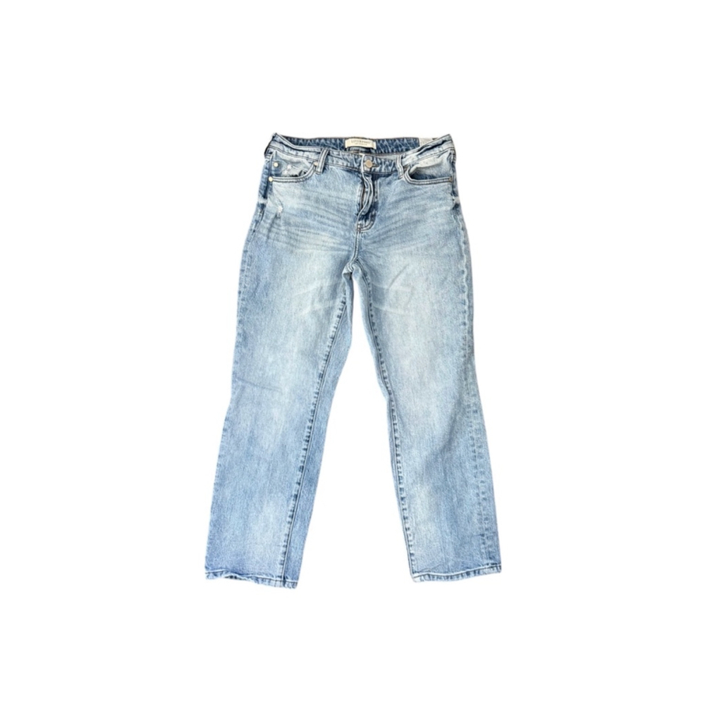 Liverpool Womens Stonewash Blue Crop Boyfriend Distressed Ripped Sz 8/29​​​ - Picture 6 of 9
